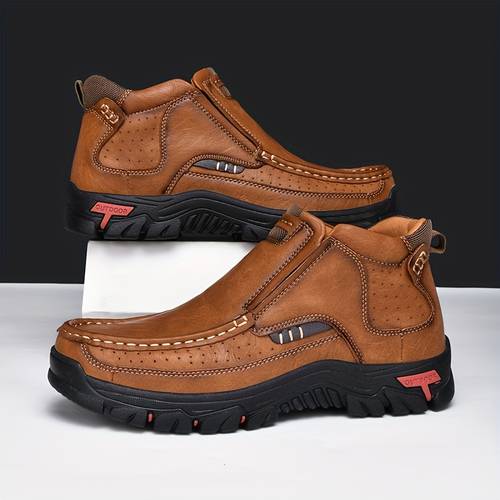mens plus size high top boots fashion outdoor mens shoes loafers