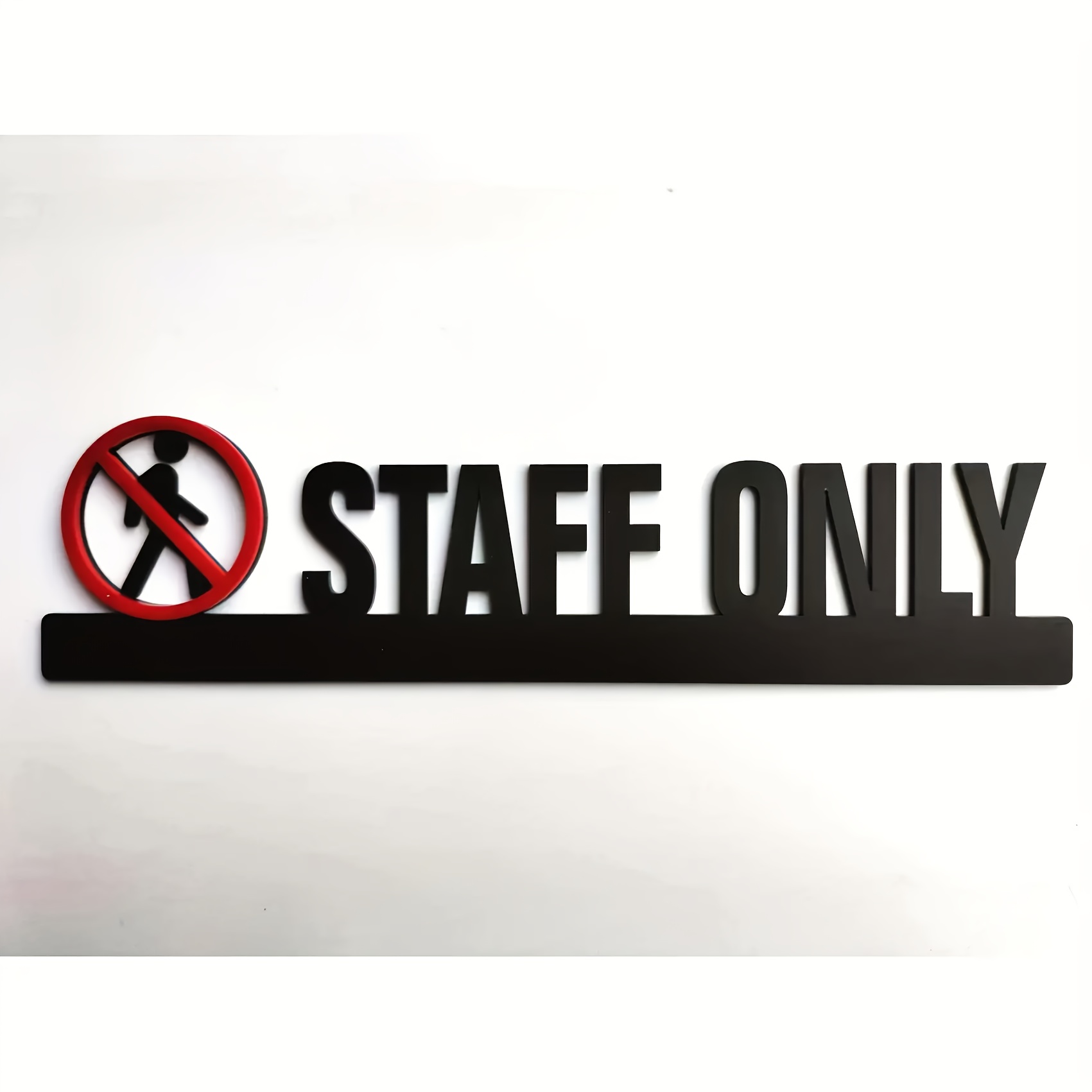 E-shop Acryl-Schild Nur Personal - Türmontiertes Schild "Betreten /Keine Haustiere/Kein Rauchen/Keine Fotografie" mit Symbol - Zugang für Arbeitsplatz,