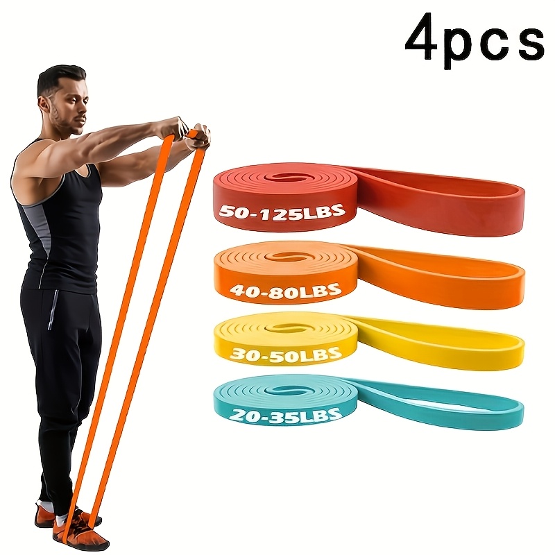 TEMU Set Of 3/4/6 Resistance Bands, Durable Pull-up Assist Bands With Double Features, Ideal For Fitness Exercises At Home, Workouts, And Muscle
