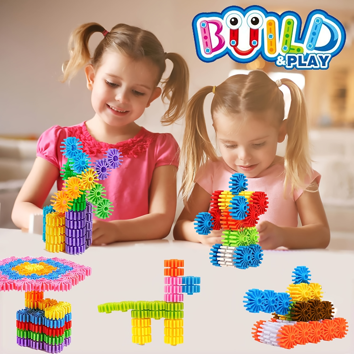 Kids Gear Interlocking Building Blocks, 50/100/130pcs Set