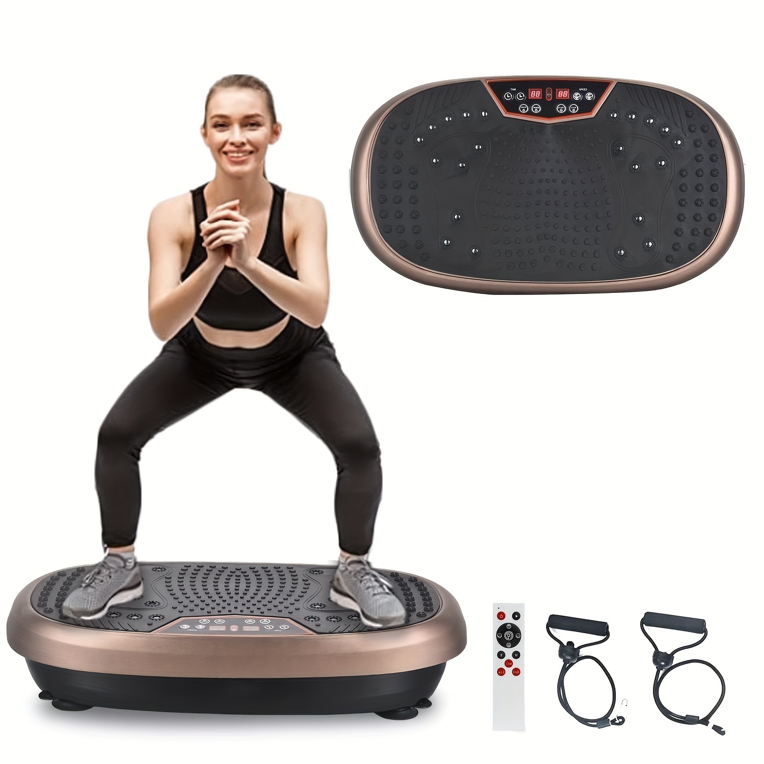 

Eilison 3d Xl Vibration Plate Exercise Machine - Workout Vibration Platform W/ - Lymphatic Drainage Machine For Shaping, Wellness