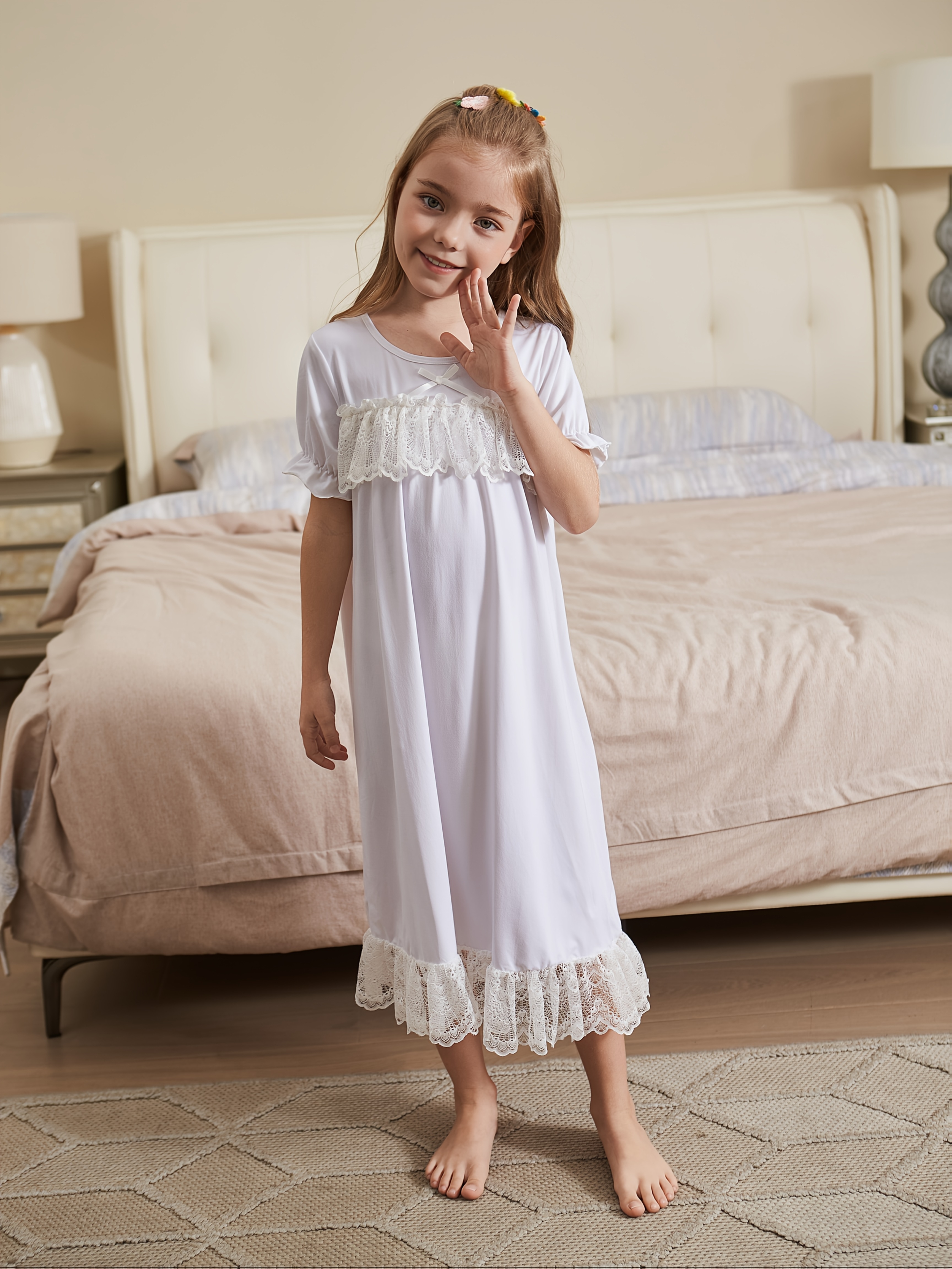 1615 flame retardant lace trim gathered hem chest unicorn - Temu