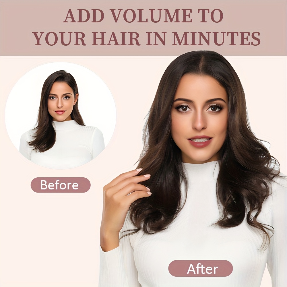4pcs   straight clip in hair extensions 100   human hair 1    18 inch double weft invisible clips adds volume length easy to apply reusable hair extensions for women daily use special occasions versatile hairpiece elegant hairpiece   design details 1