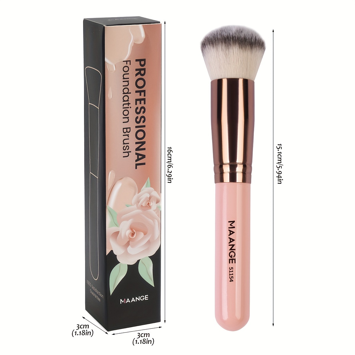MAANGE Oval Foundation Brush for All Skin Types