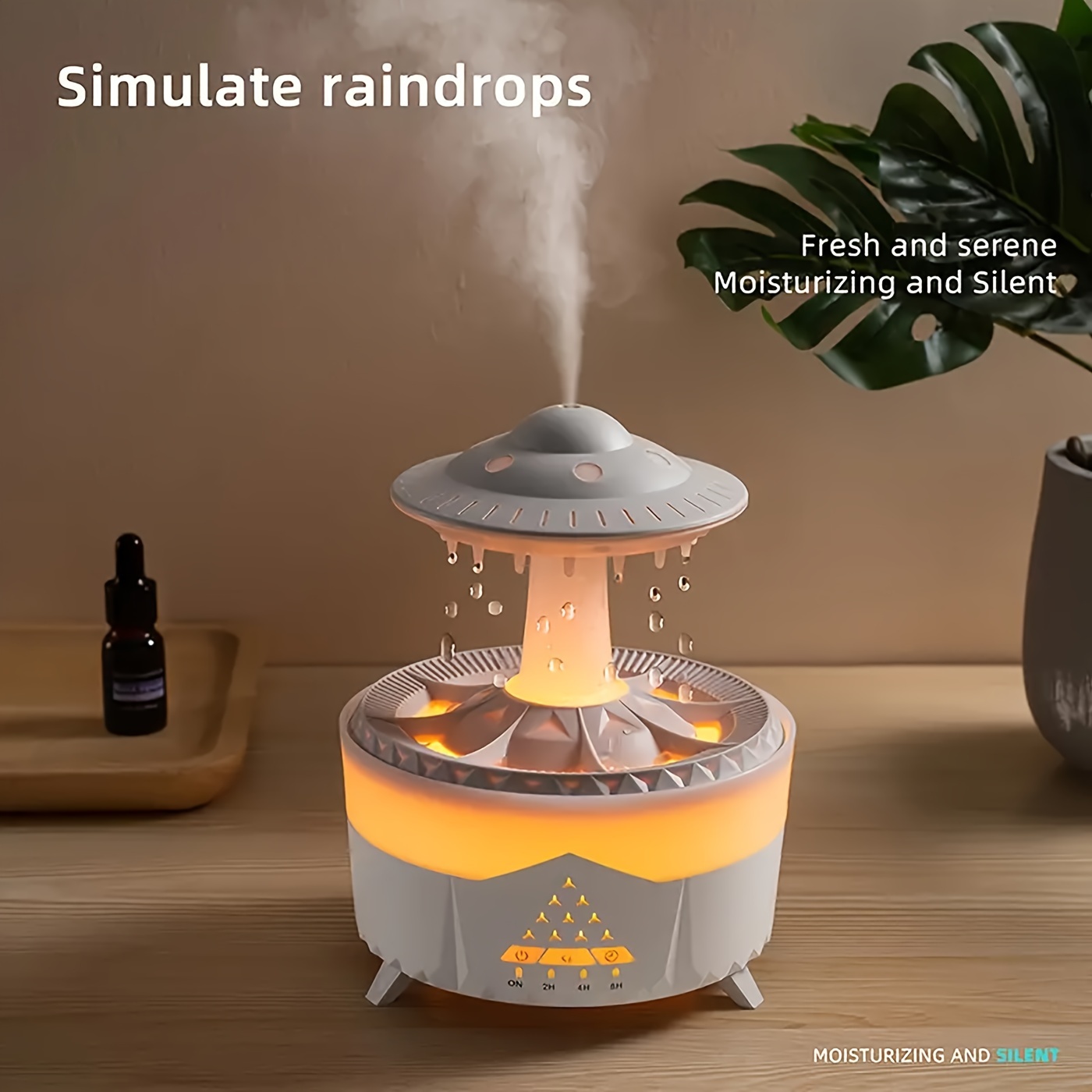 

Simulation Water Drop Humidifier, Aroma Diffuser Household Large Capacity Intelligent Spray Atomizer