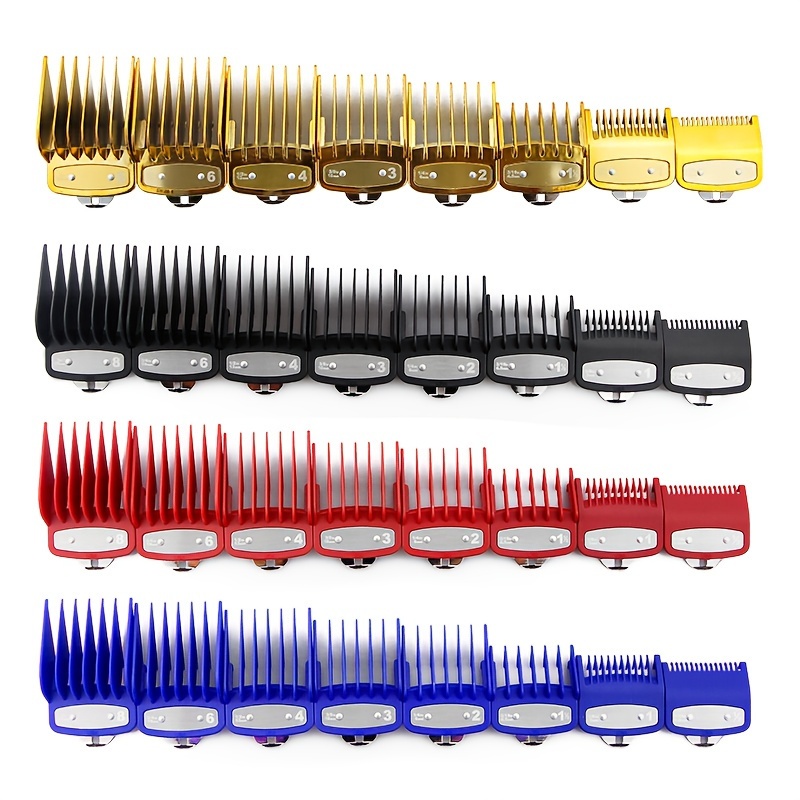 

8pcs Set Of Limit Comb Is Suitable For Waller Gradient Oil Hair Clipper Gradient Oil Head Main Push Caliper Limit Comb. (applicable Blade Size: Width 4.5cm/1.77 Inches * Length 3.8cm/1.5 Inches)