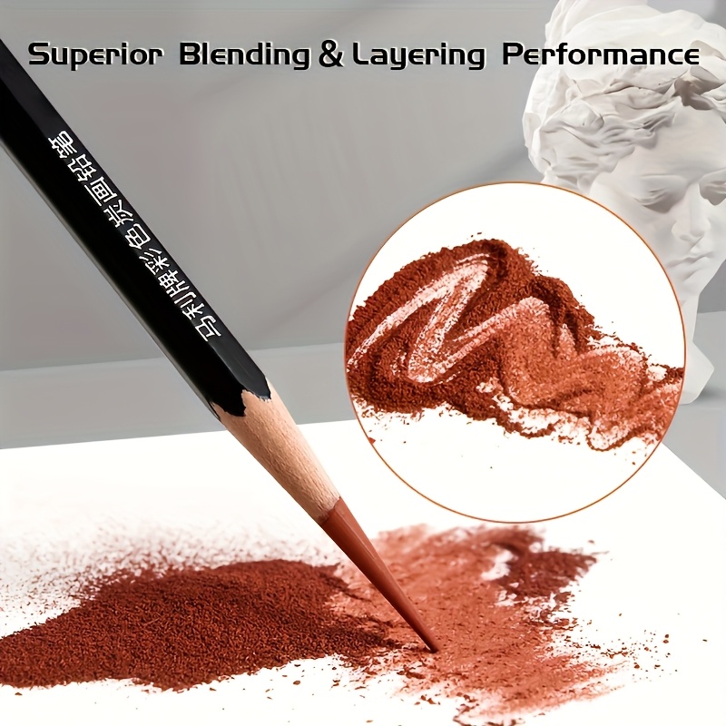 10pcs Skin Tone Colored Charcoal Pencils Drawing Set