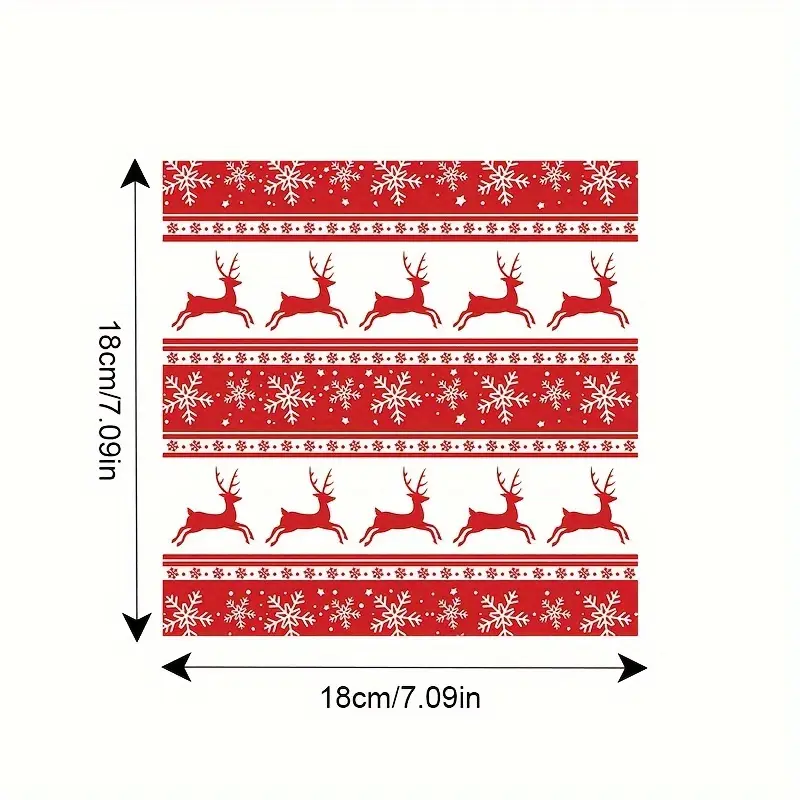 50 pack christmas themed oil absorbing paper sheets festive bakery parchment paper for hamburgers baked goods fried chicken disposable pre cut individual paper towels with Product details 0