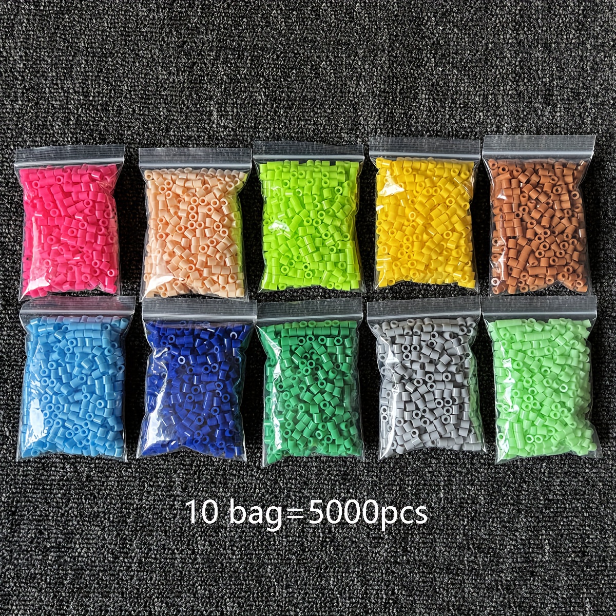TEMU 10/28 Bag 5000/14000pcs 5mm Fuse Beads Large Hole Beads For Diy Handmade Jewelry Making Supplies - Melting Beads Beads For Creative Crafting -