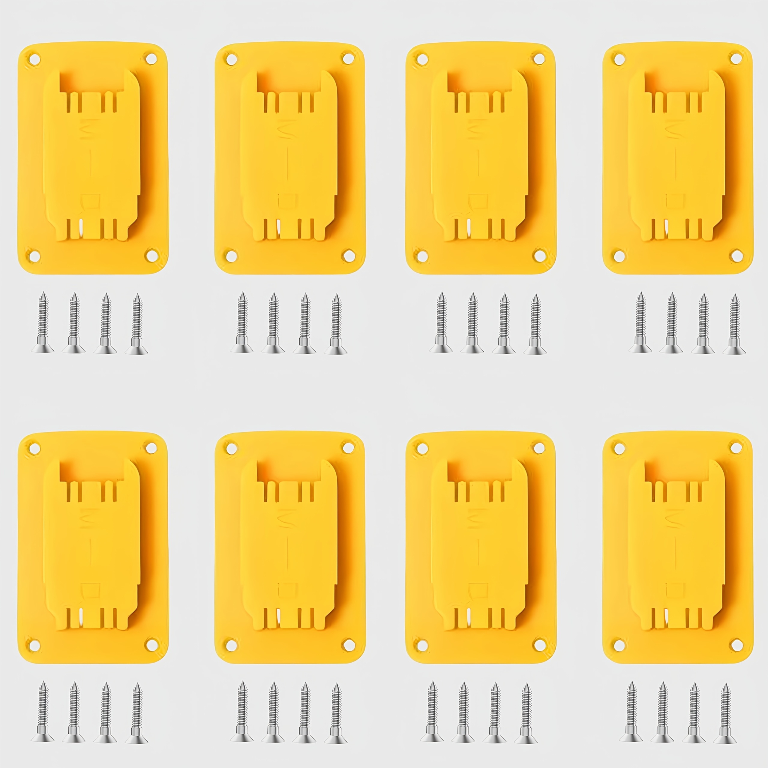 TEMU 8 Packs Porte-Outils Mural Compatible avec Porte-Outils 12V 20V (Jaune)