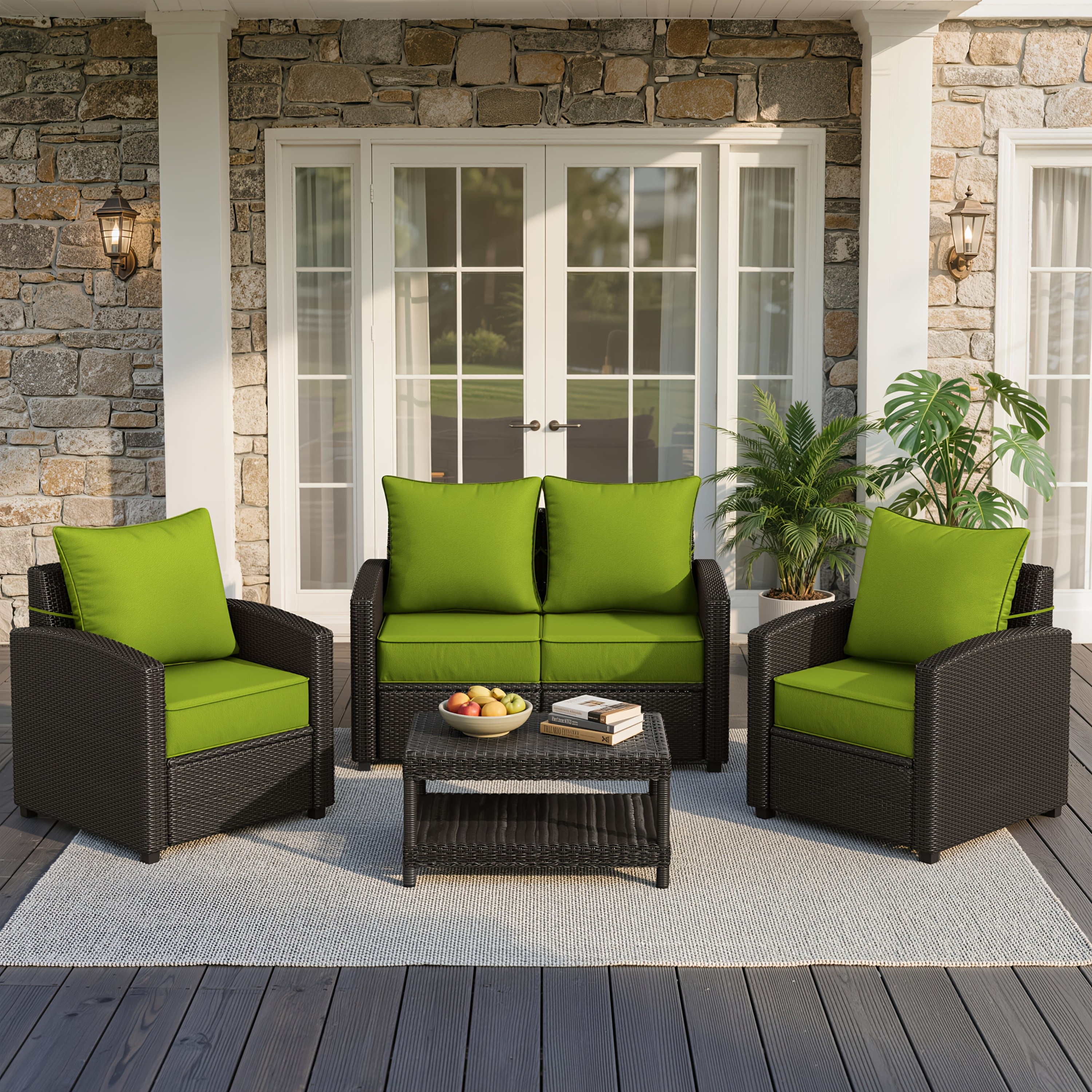 Outdoor Cushion Set of 1pc/2pcs/4pcs/6pcs - Thick 35D High-Density Foam Cushions Measuring 24*24*6.5 Inches, Featuring Quick Rebound, High Durability, And Easy Cleaning, Suitable for Outdoor Furniture Like Sofas And Patio Chairs