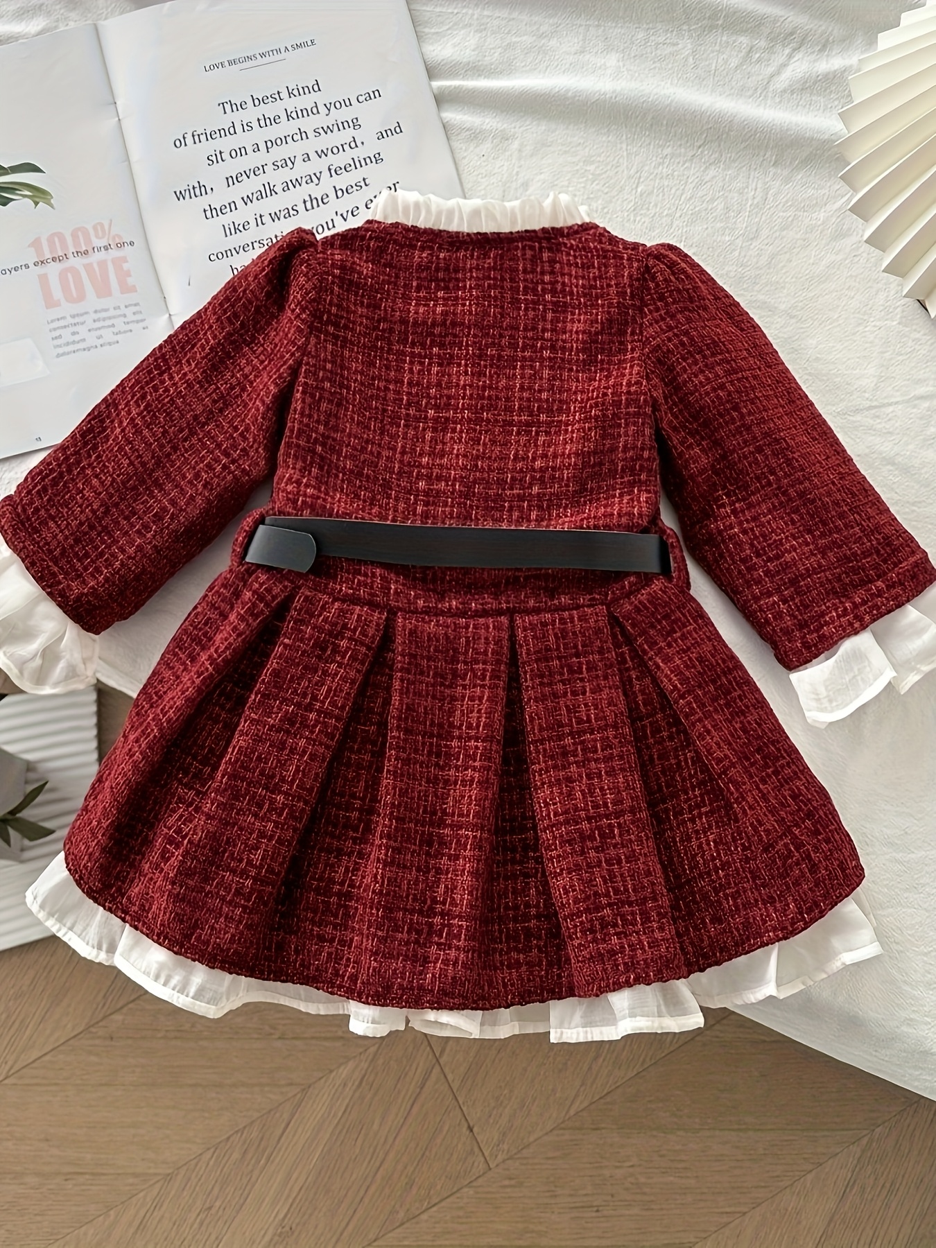 lined 2025 winter new arrival girls long sleeve open front - Temu Oman