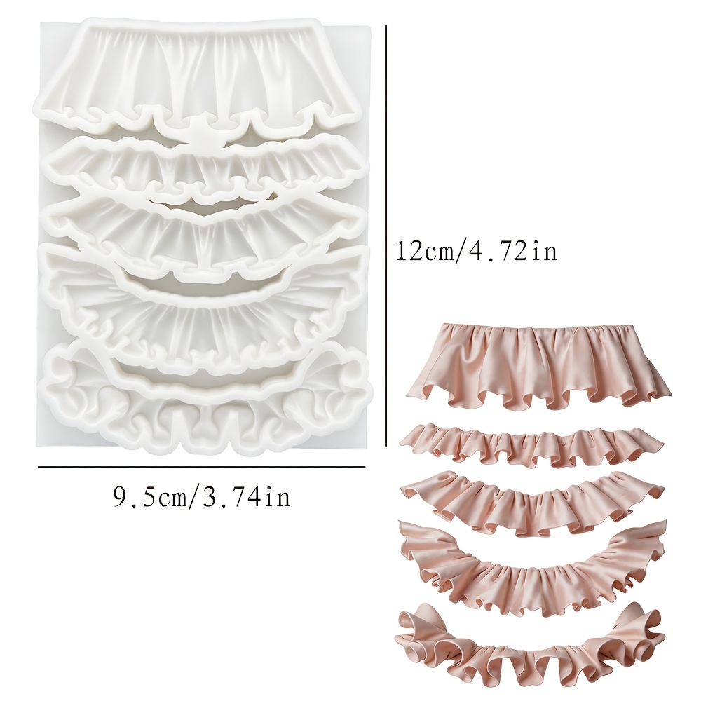 Aesthetic Skirt/border Cake Edge Decoration Silicone Mold, Epoxy Resin Mold Clay Plaster Mold