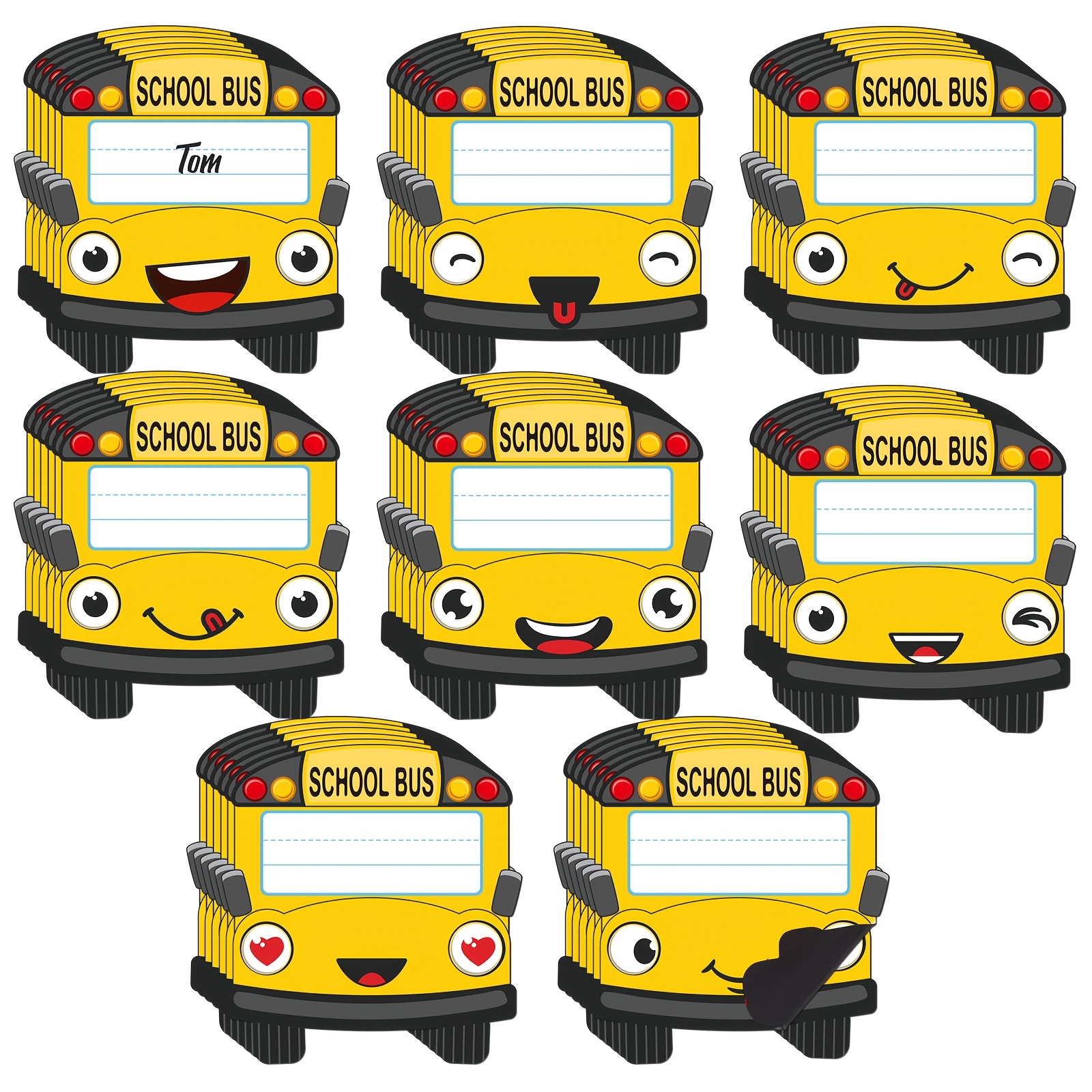 item picture 48pcs magnetic dry erase name tags labels magnetic   stickers with whiteboard suitable for classroom school bus office for teachers students magnetic attachment for whiteboards bulletin boards lockers