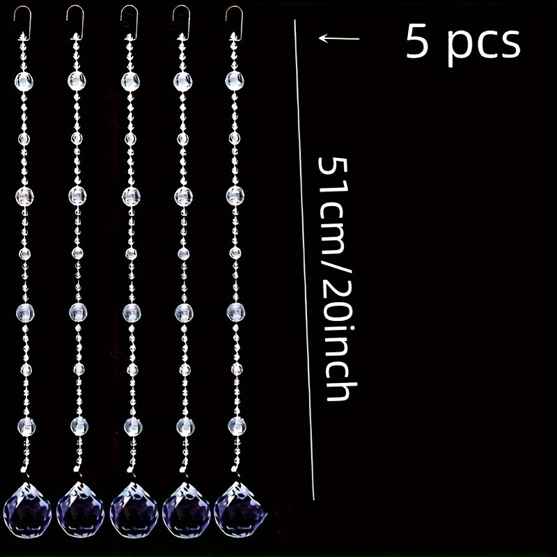 Transparent Acrylic Material Bead Chain Wedding Decoration Plastic Door Curtain Hanging Ornament Props
