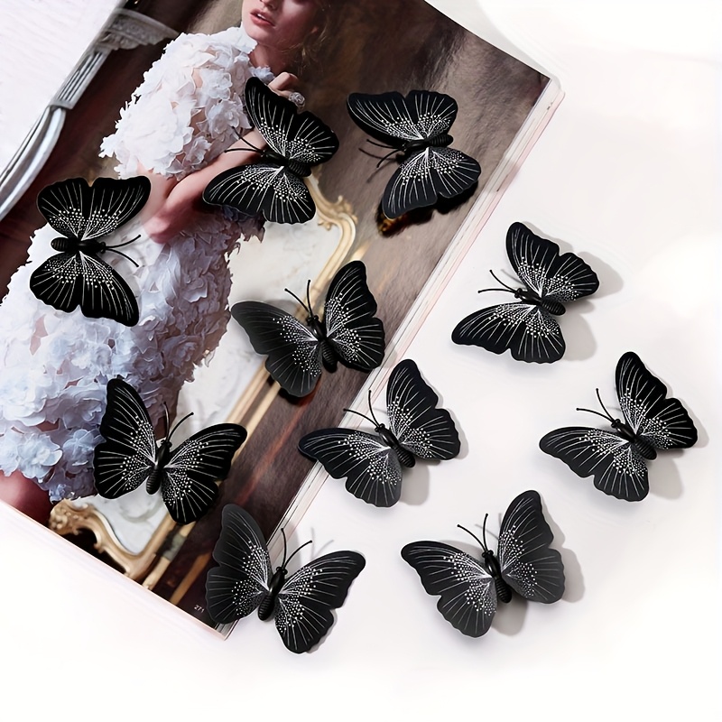 Image of 10pcs Black Hairpin Witch Hair Additions Dark Hairpin Set Photo Headdress, For Halloween