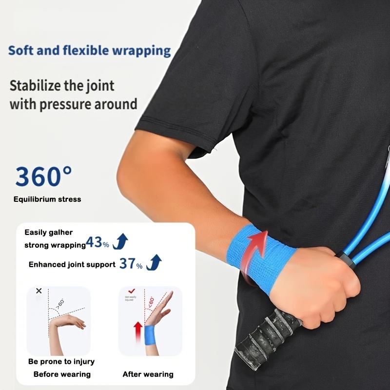 1pc Sports Tape, 5cm/1.97in, Non-woven Material, Universal Fit, Foot Support, Multi-Color Options (White, Black, Blue)