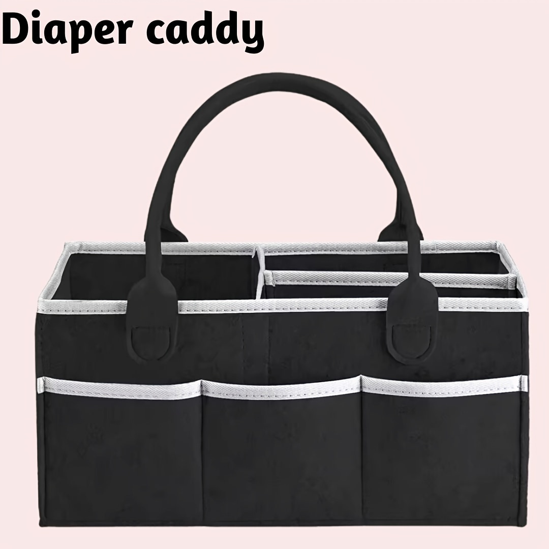 Spacious Felt Diaper Storage Bag for Parents