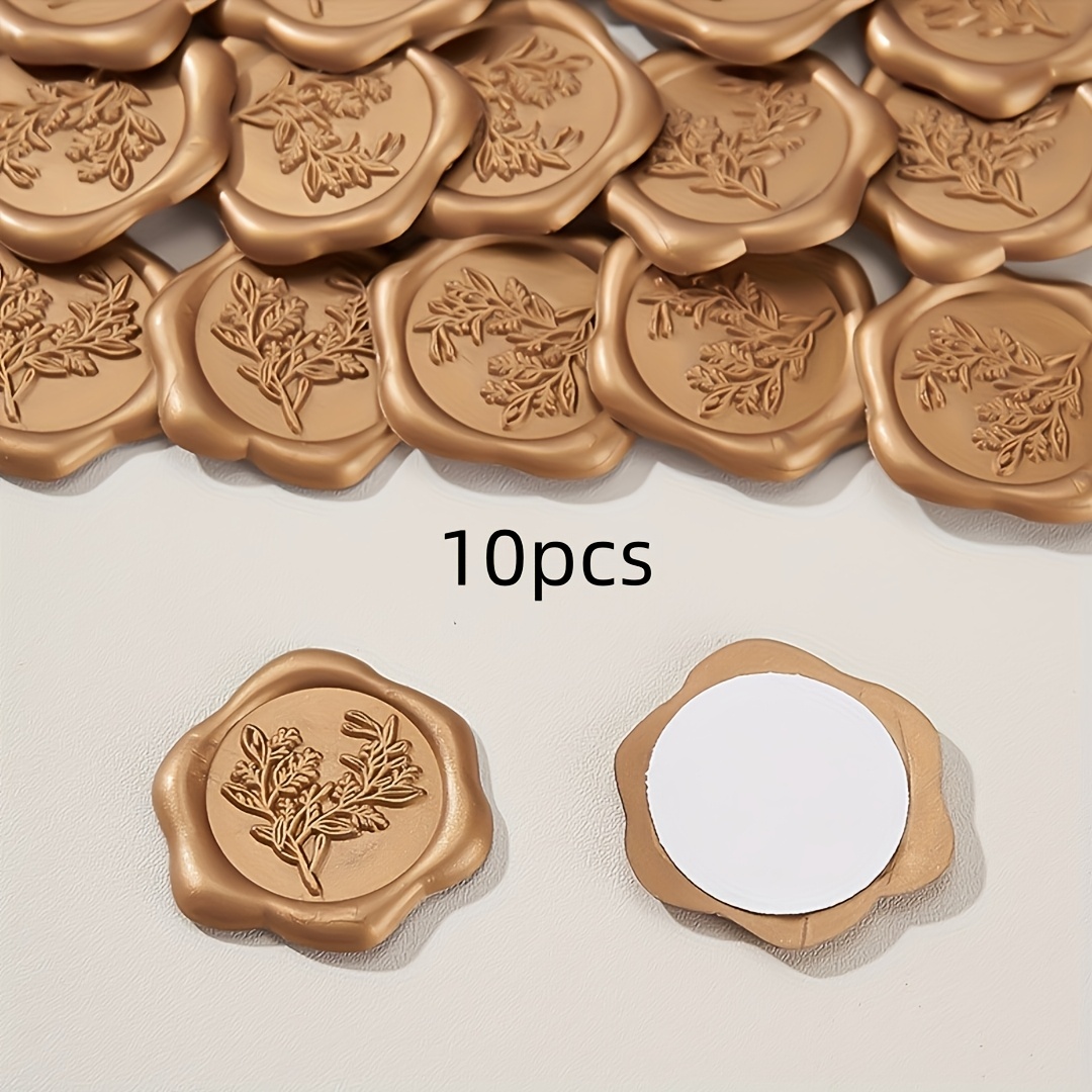 10pcs 20pcs Set Of Stylish Wax Sealing Stickers & Envelope Lacquer Wax Labels - Perfect For Wedding & Party Invitations, Elegant Letter "