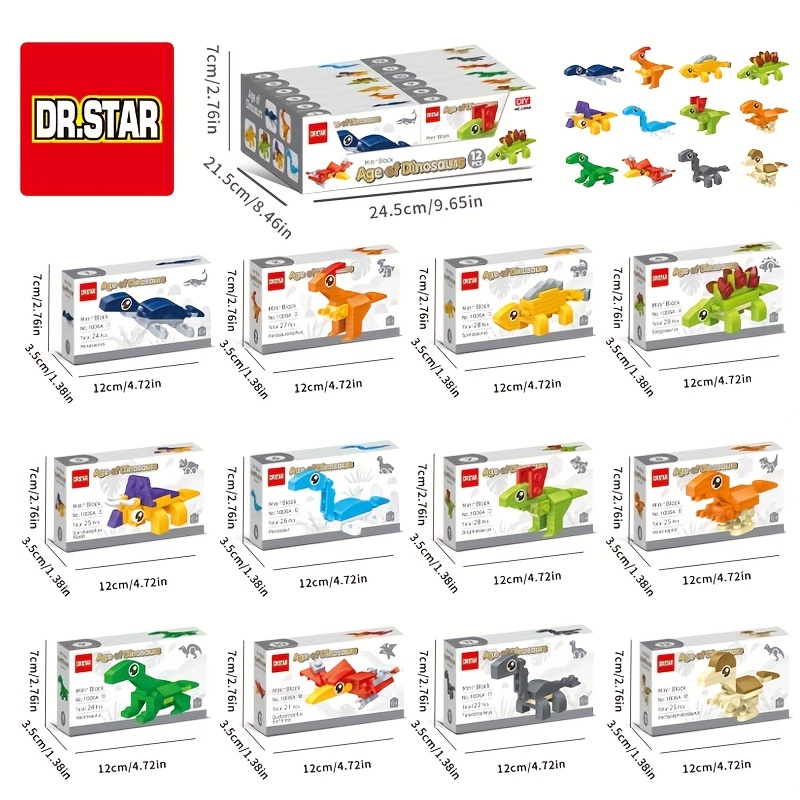 dinosaur blocks set dinosaur age building blocks 12 - Temu South
