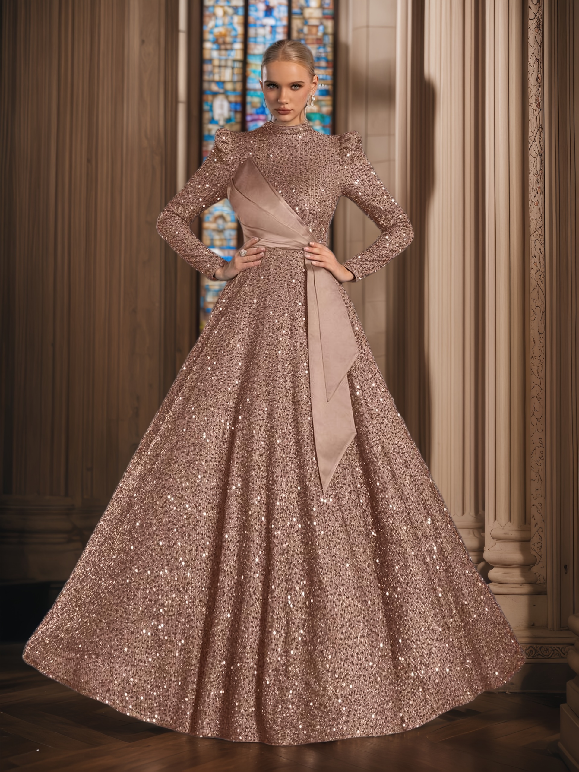 long sleeve formal dress sold on Temu Philippines