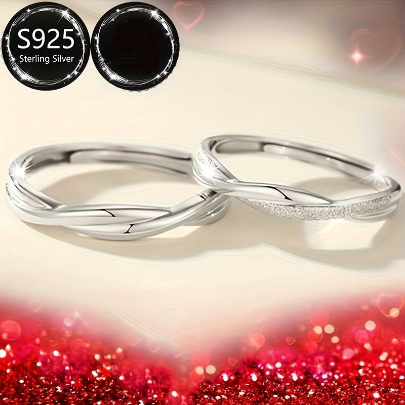 Women's Engagement Rings Infinite Love Couple's Adjustable Open Ring
