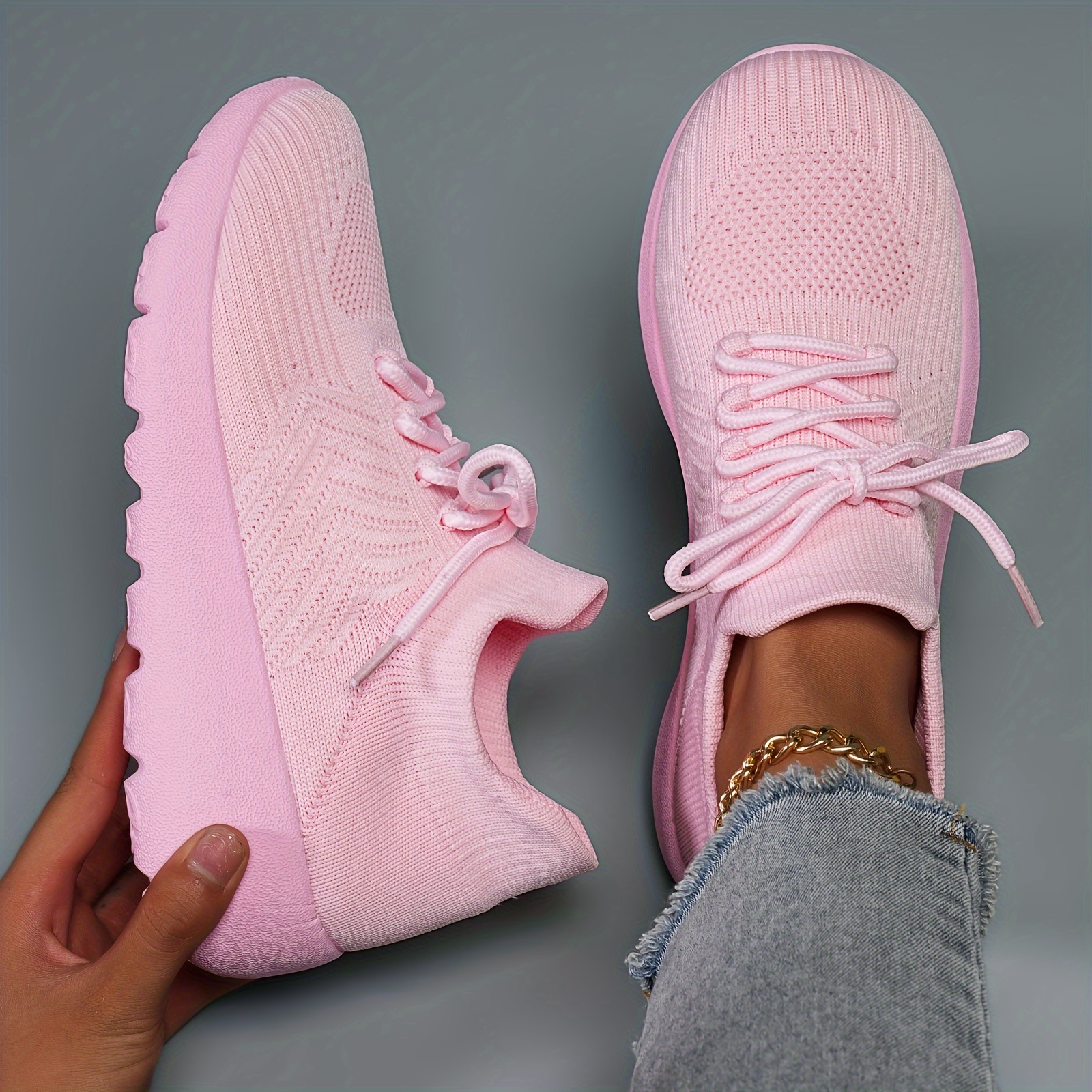Image of [sneakers] Breathable Mesh Slip-on Casual Athletic Shoes