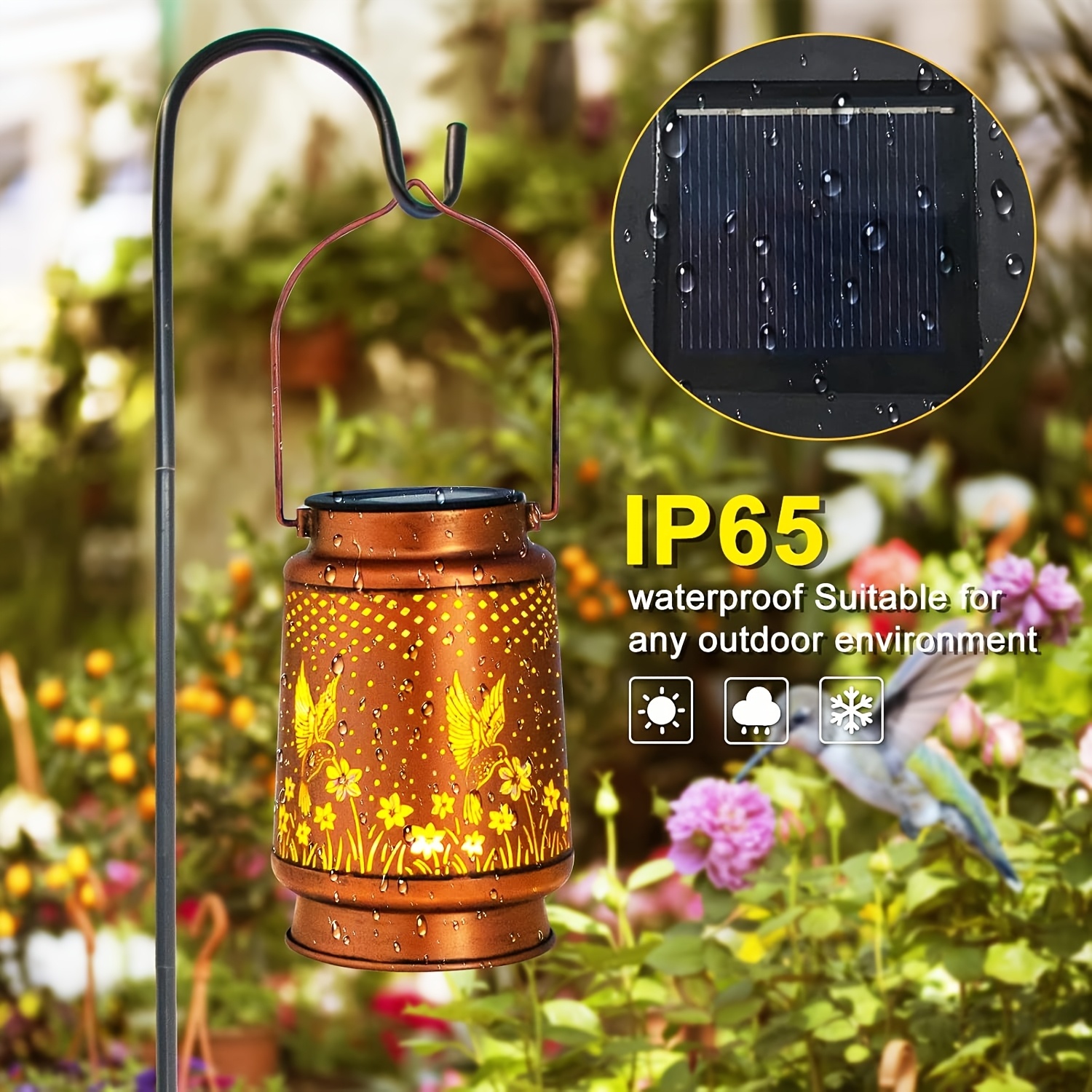 Naboher Decorative Solar Lights, Outdoor Solar Bird Stake