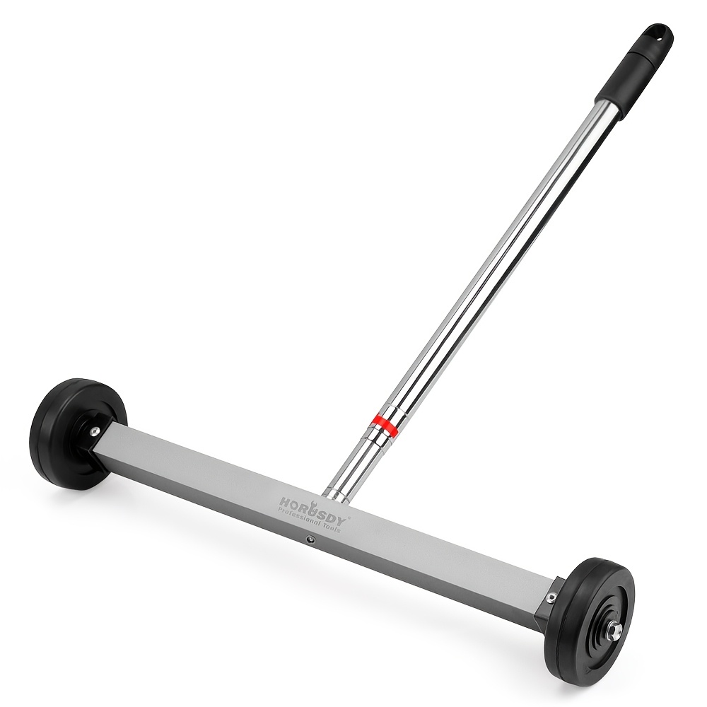 TEMU Horusdy 17-inch/18-inch/35-inch Rolling Magnetic Sweeper With Wheels | Adjustable Handle | Capacity Heavy-duty Magnet For Picking Up Nails