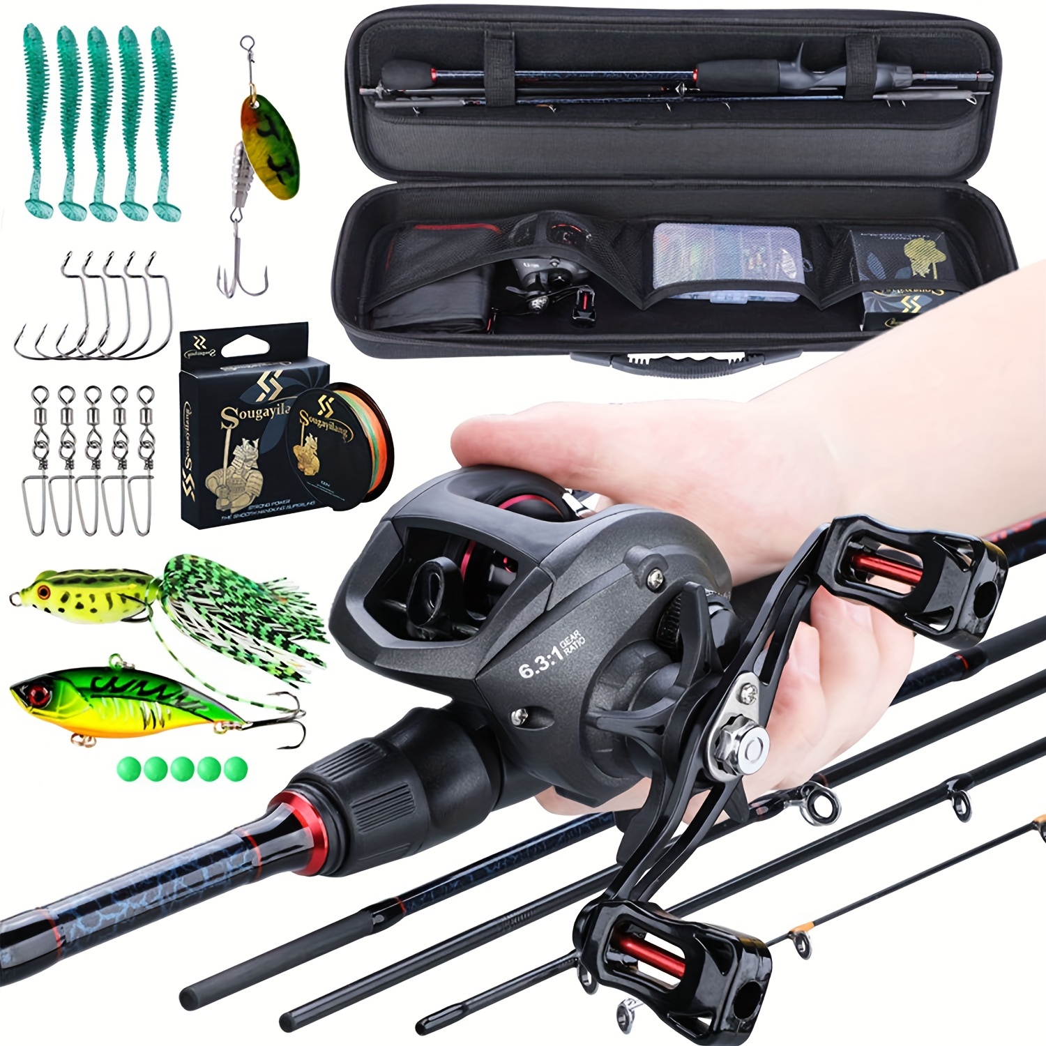 fishing rod reel casting combos 1 8 2 4m - Temu Belgium