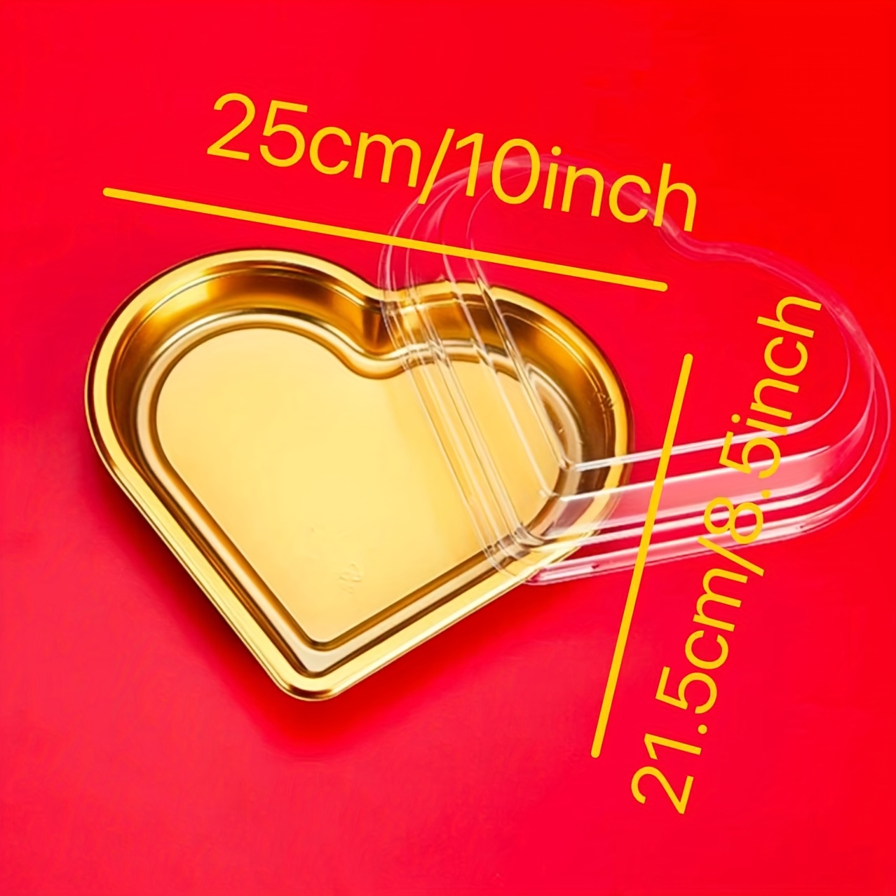 Image of 15pcs Heart-shaped Food Container Set With Clear Lids – Large-capacity Containers For Snacks, Fruits, Vegetables, – Perfect For Celebrations, Picnics, Beach , Barbecues, Cheese Boards &