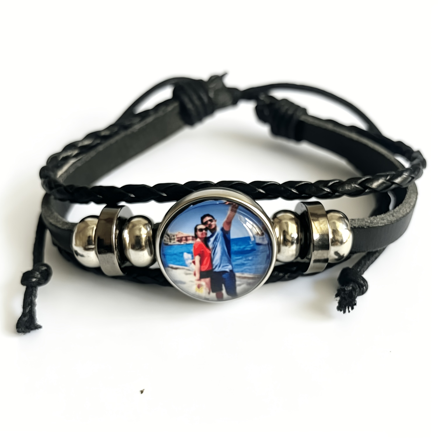 TEMU [Personalizzato] 1 braccialetto da con foto personalizzata, personalizzabile per , famiglia, foto di animali domestici, per l'uso e come regalo