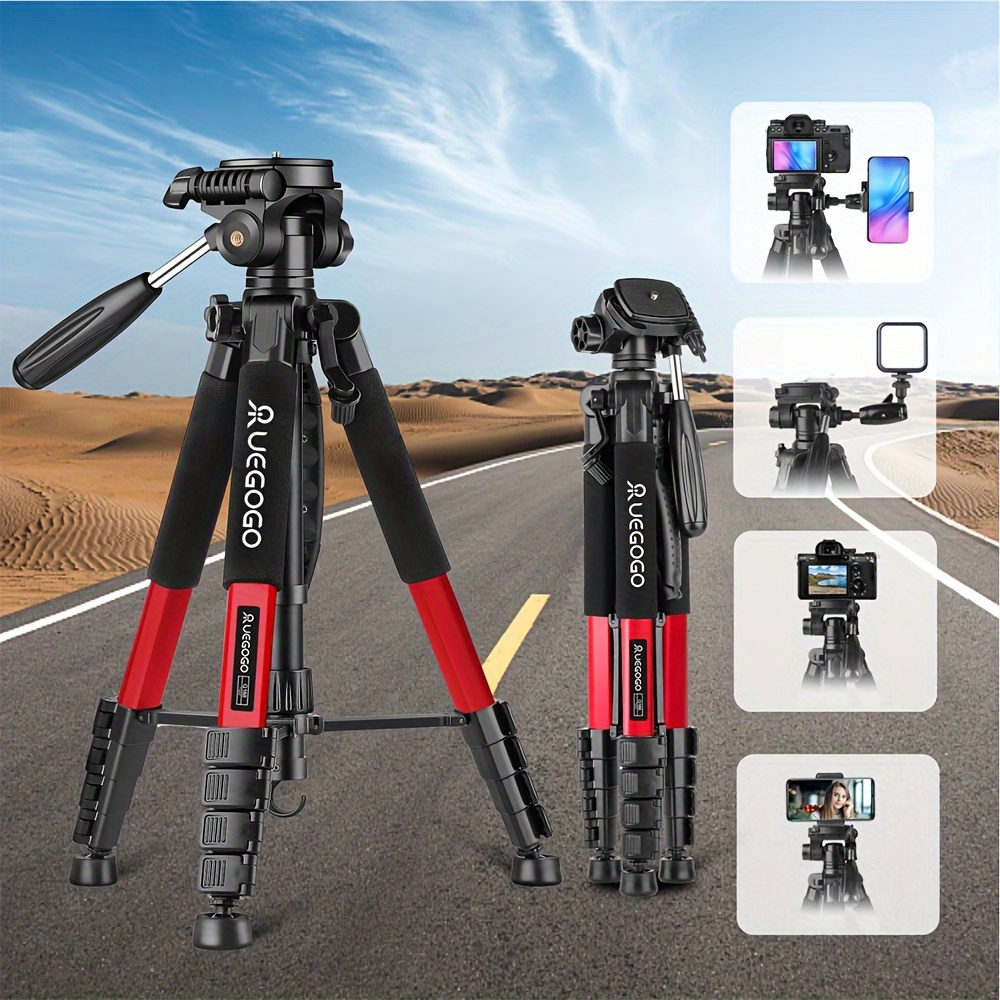 

Aluminum Professional 74 Inch Tripod With 360° Ball Head, Shooting, Adjustable Height, Camera Tripod With Carrying Bag For Camera/ring Light/projector/mobile Phone/dslr