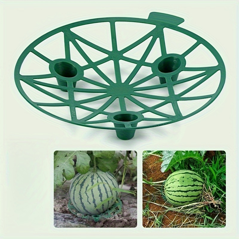 

10-pack Green Pp Watermelon Support Trays With Sturdy Legs - Ideal For Home Gardens, Enhances Ripening & Prevents Ground Rot