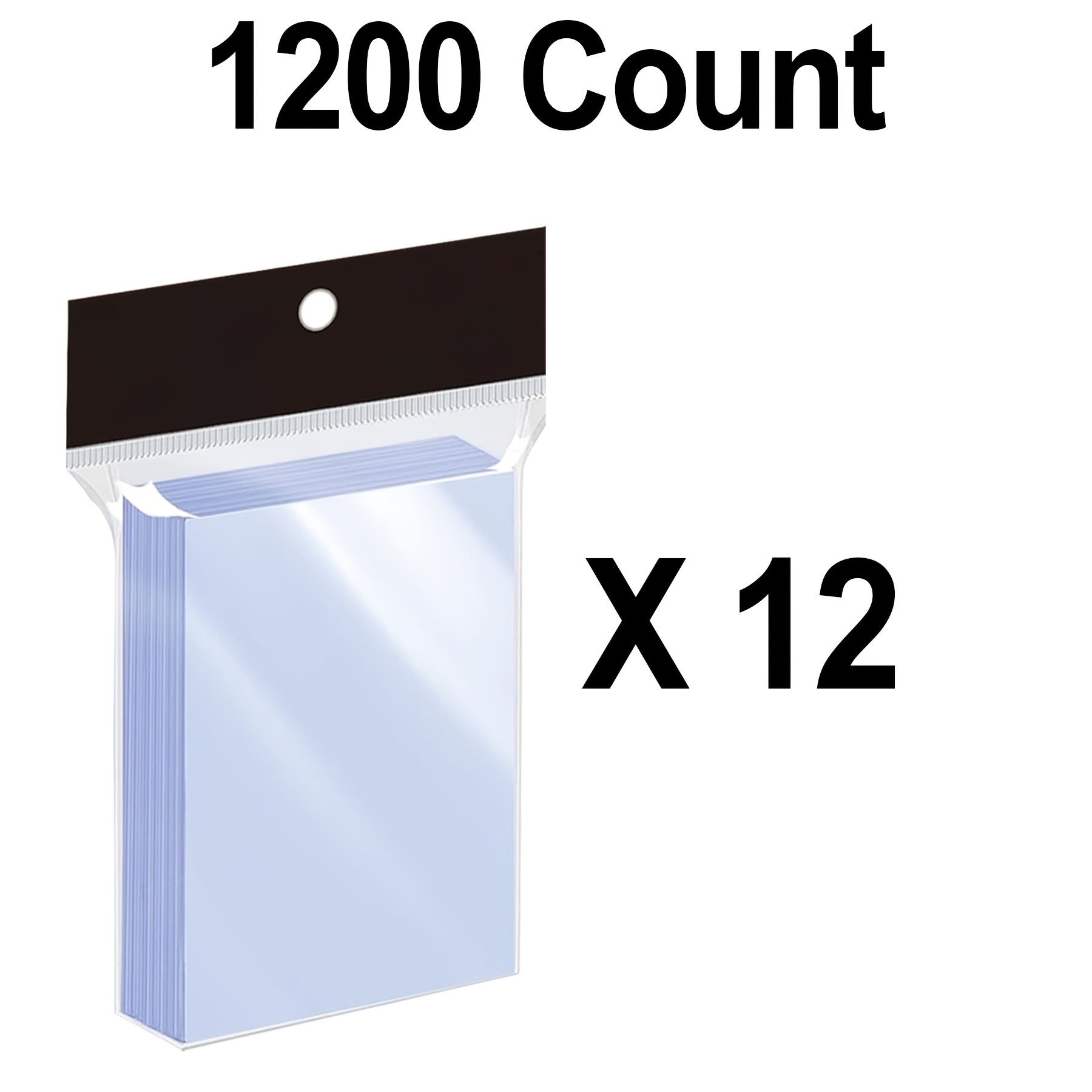 1200 Count Card Sleeves For Trading Cards, Baseball Card Sleeve For Standard Cards, Fit For Mtg, Football Card, Sports Cards, Game Cards