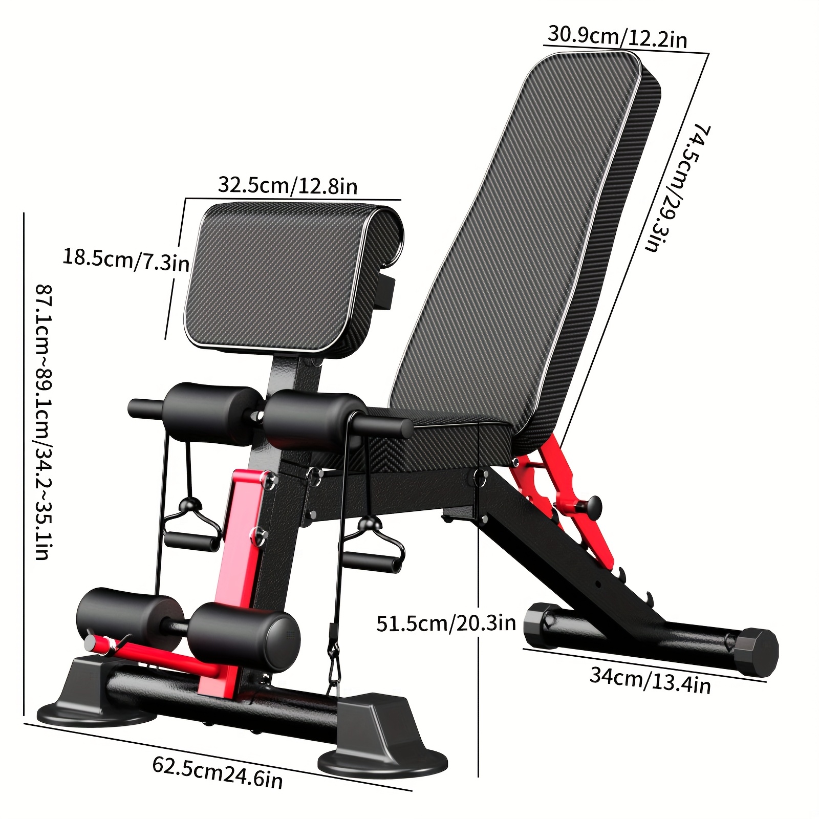 TEMU Basic Weight For Bench For Home Gym, Adjustable Workout For Bench With 7 Backrests, 700lbs Weight Capacity For Bench Exercise