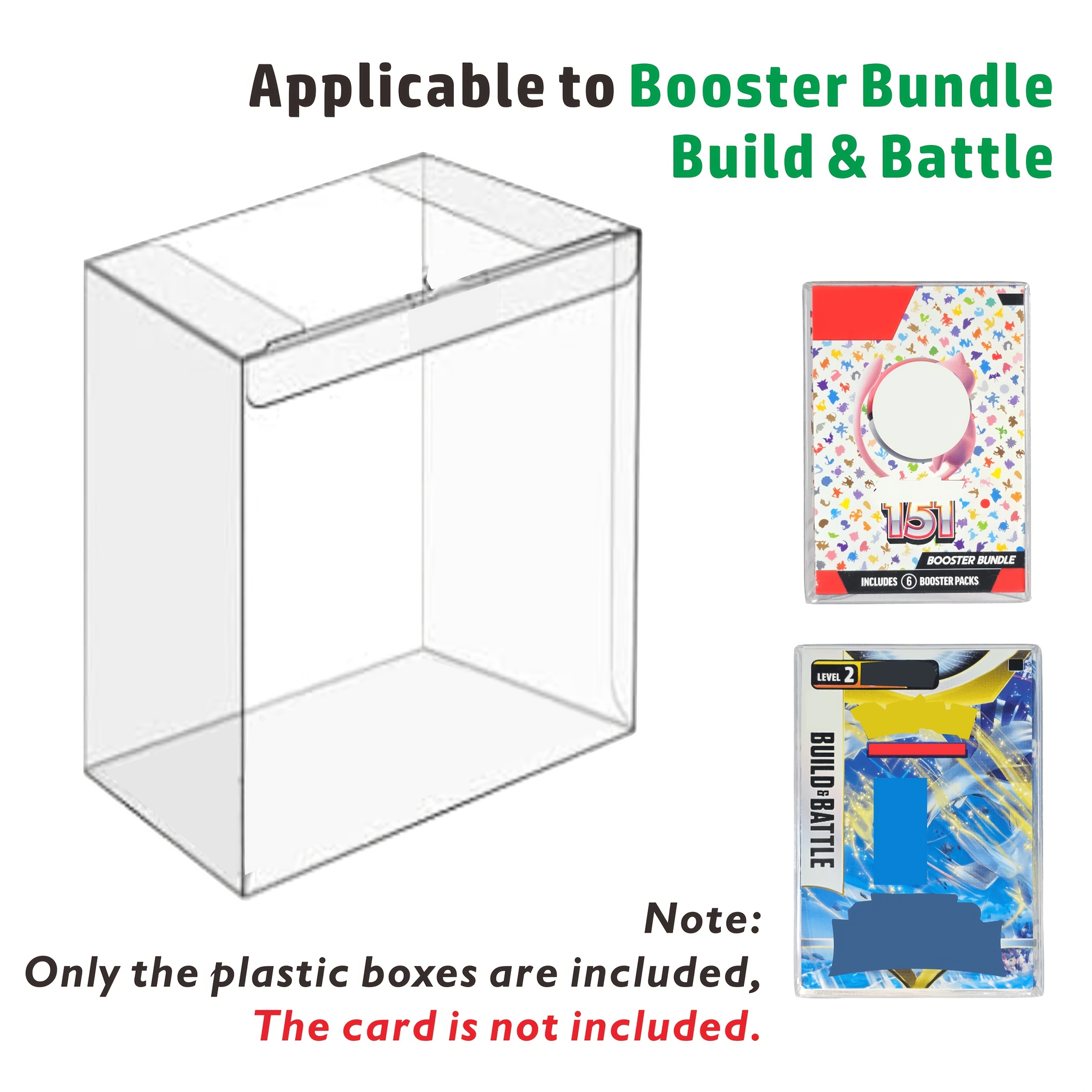 booster box plastic protector Pokemon Booster Box Protector made with SCRATCH & UV RESISTANT 0.50mm thick PET Acid-Free Plastic 2 Pack main image 1