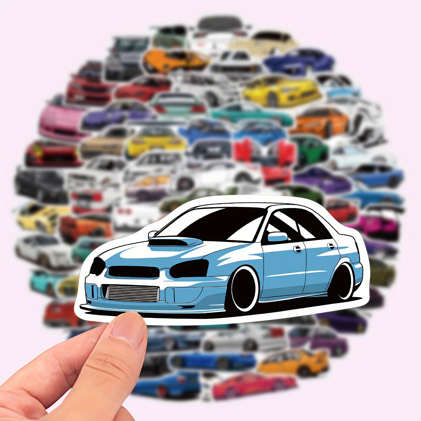 

100-pack Supercar Racing Graffiti Decals, Polypropylene Material, Durable Stickers For Laptops, Water Bottles, Luggage, Helmets, Guitar, Festive Gifts & Rewards