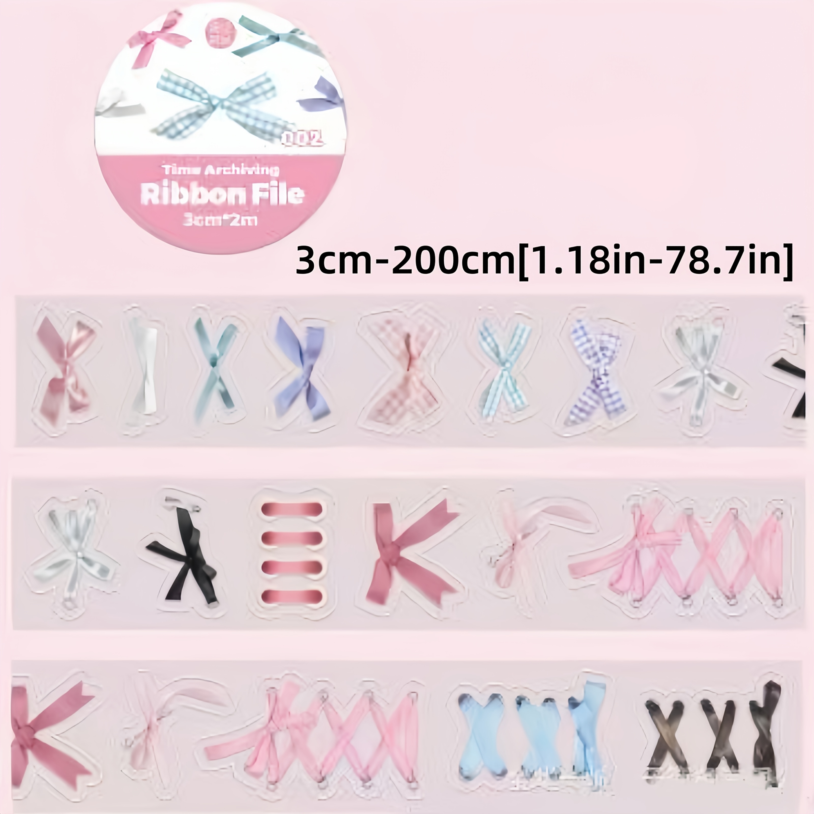 1pc Stylish Bowtie Washi Tape: Reusable Self-adhesive Decorative Stickers With Irregular Shapes For Craft And Packaging
