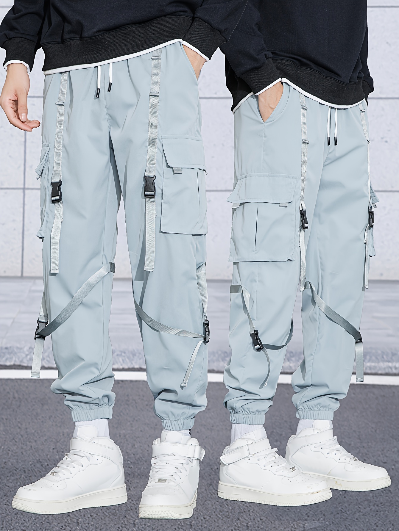Relaxed Fit Cargo Pants - White - Men