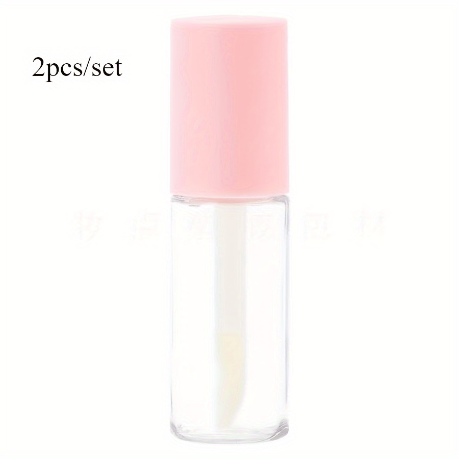 E-shop 2er-Set 3 ml Tragbare Leere Klare Mini Lipgloss Tube Nachfüllbare Lippenbalsam Glanz Lippenstift Behälter für Frauen Make-up Flaschen