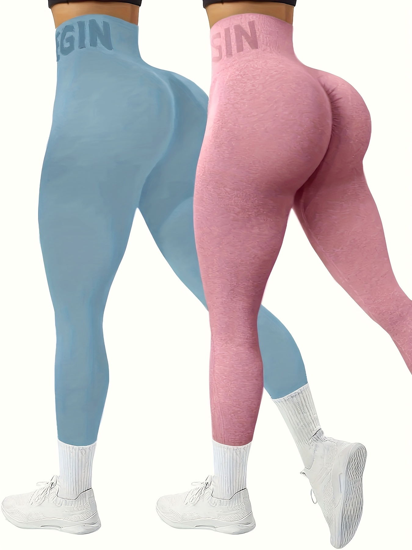 2-Piece Seamless High-Waist Workout Leggings