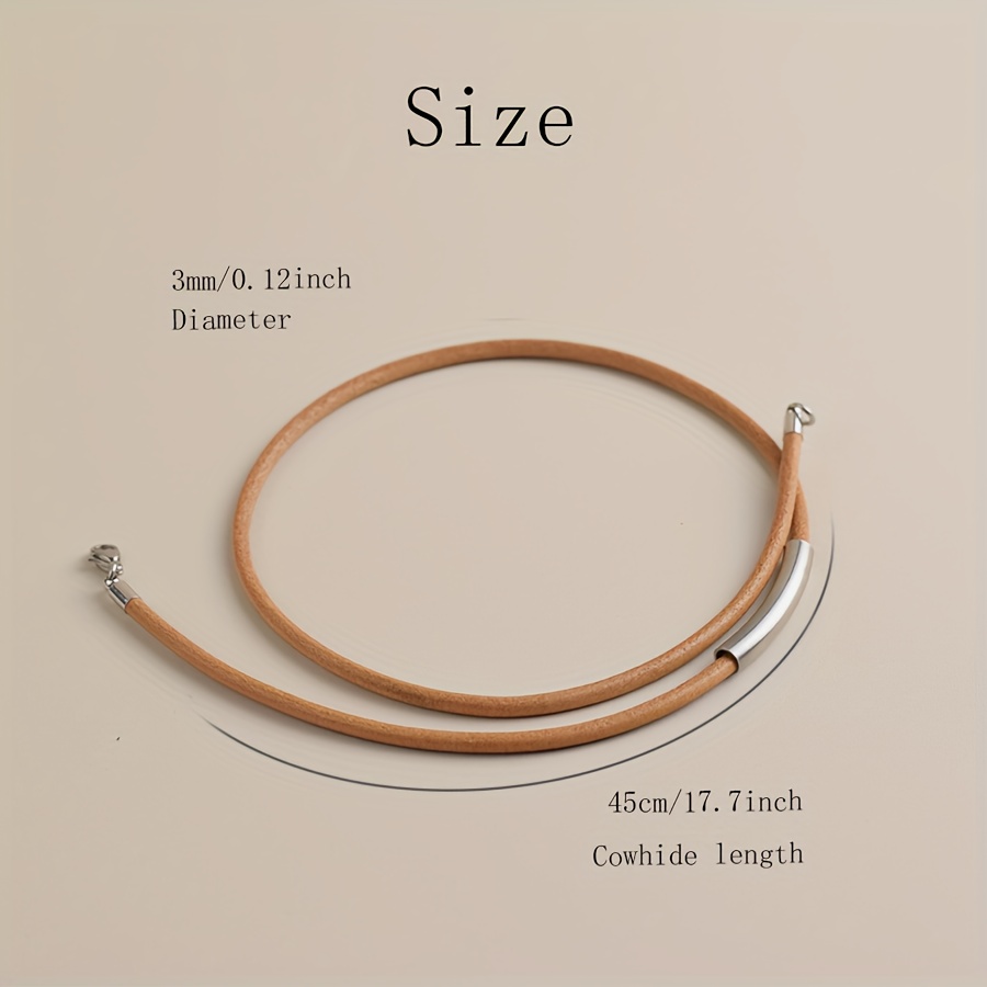 Blksmth Neutral Minimalist Bohemian Leather Genuine Cowhide 45cm Close-fitting Choker Necklace