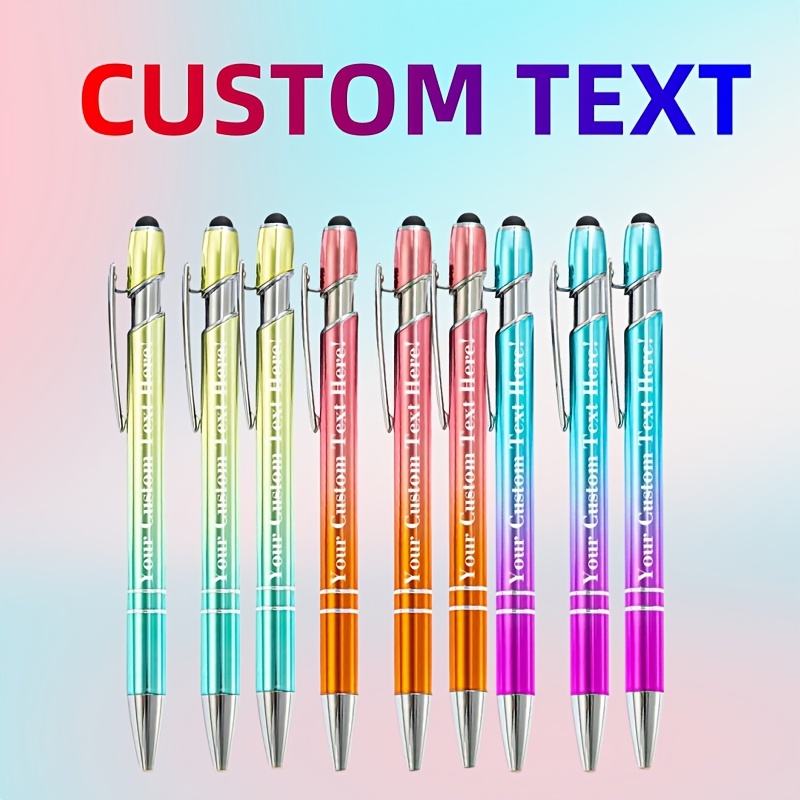 

9/18/27pcs Customized Gradient Luxury Round Ballpoint Pen Elegant Gift Suitable For Men And Women, Mother's Day, Birthday, Graduation, Anniversary And Back-to-school Gifts