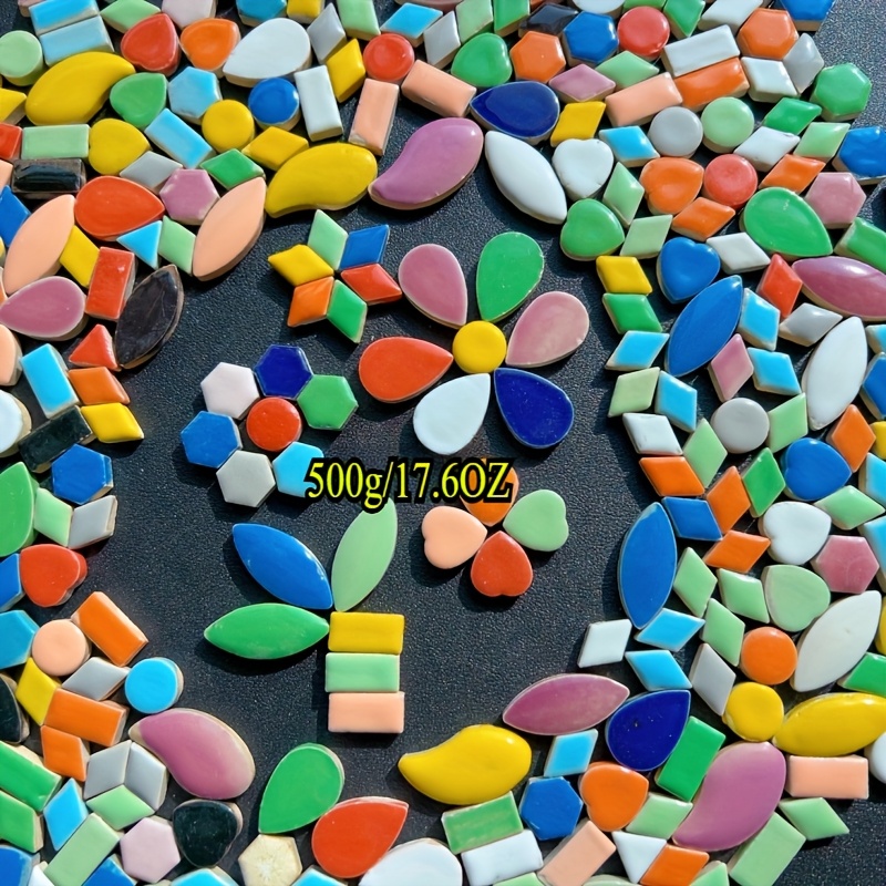 100/200/500/1000g Mixed Set. Colored And Shaped Mosaic Beads For Diy Puzzles, Crafts, Etc, Diy Craft Materials