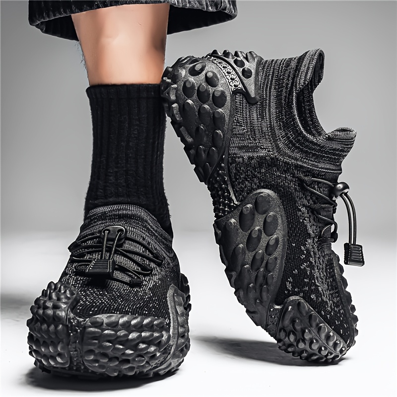 Plus Size Durian Knit Sports Sock Shoes Slip-On Lazy Shoes