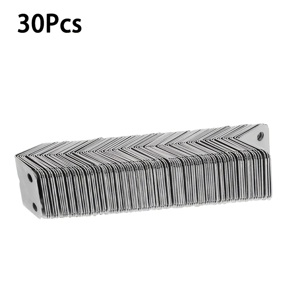 TEMU 30/70pcs Équerre d'angle en acier, support d', support d'étagère d'angle en métal robuste de L pour