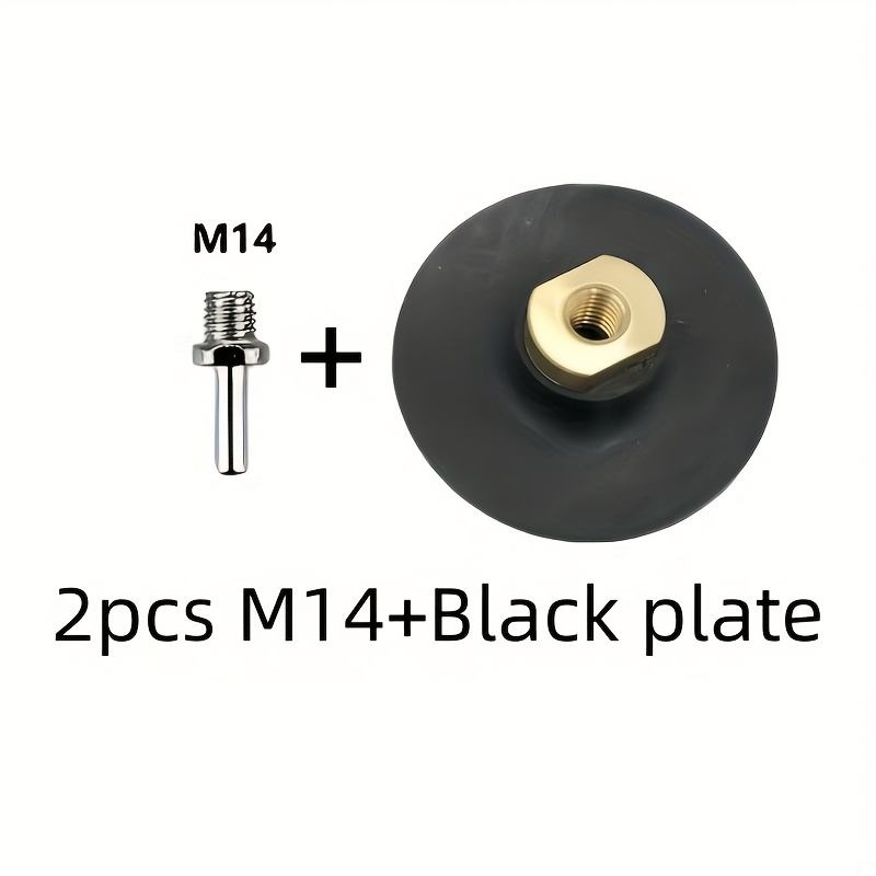 E-shop Zwei 10,16 cm Gummi-Basis Polier- und Schleifscheiben, selbstklebende Schleifpads für M14 Winkelschleifer, 4 Zoll M14 Gummipads – langlebig und