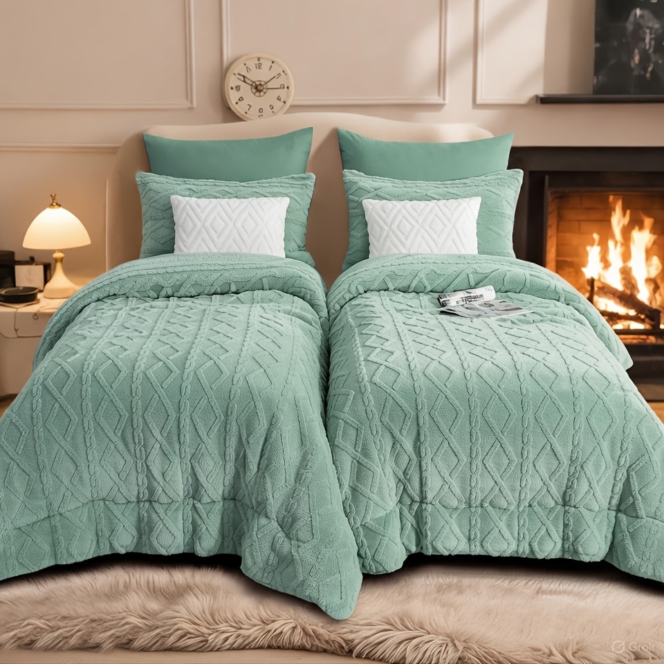 2 Tafu Velvet Quilts 135*200, Winter Bedroom Warm Sleep Bedding, Living Room Sofa Rest Blanket, Bedding, Easy Modern