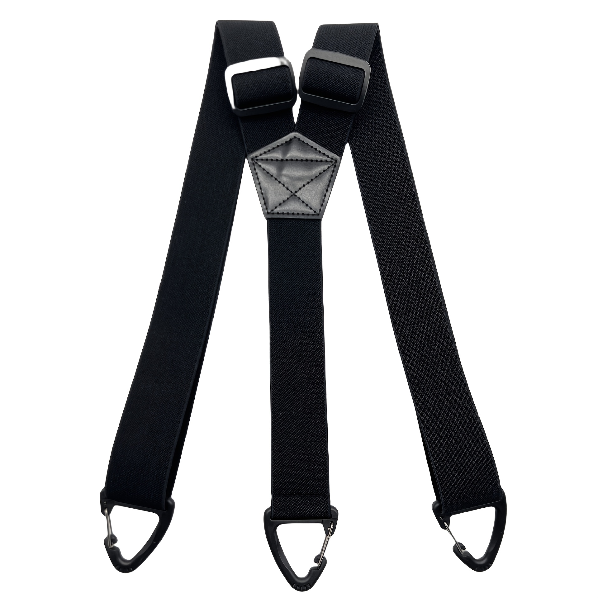 TEMU 1pc 3-buckle Men Women Elastic Overalls Suspender Hook Trousers Elastic Overalls Pants Anti-falling Pants